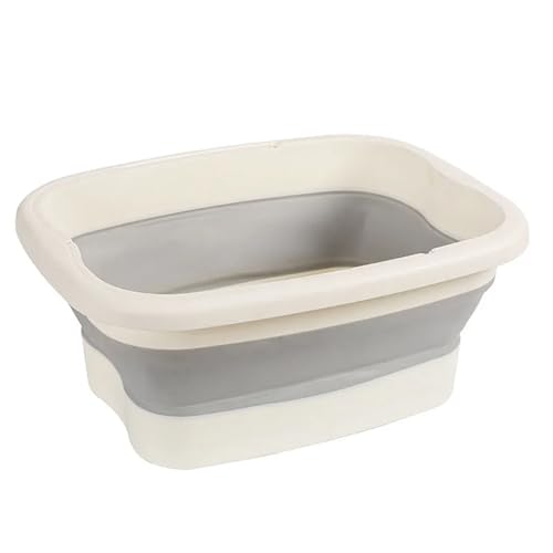 Cubeta Plegable para Baño de Pies Spa Blanca Sin Tapa miniatura 1