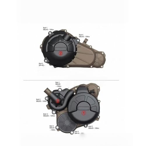 Ensemble couvercles moteur RS457 kit protection stator moto 2024 2026 - 6