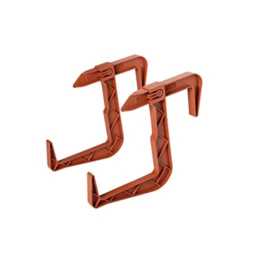 VERDENIA 23834 - Supporto per fioriera da balcone, accessorio esterno in plastica, leggero, stabile, molti colori, due pezzi, colore: terracotta