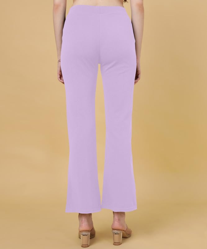 Image of FITHUB Stylish Women's High-Rise Loose-Fit Boot Cut Trousers