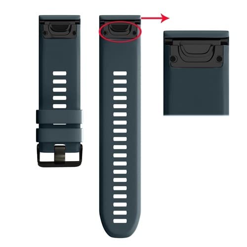 Bracelet en silicone de 26mm pour Garmin Fenix 5X et Instinct en coloris agate