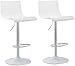 Regulowane stołki barowe z regulacją wysokości obrotowe krzesła barowe podnieść stołek barowy z oparciem nowoczesny przemysłowy blat stołki barowe zestaw 2 stołków barowych do siedzenia pubowego (kolor: Biały - 3, rozmiar: duży)