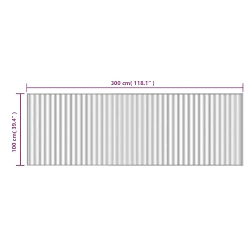 Tapis rectangulaire en bambou marron haut de gamme pour chambre