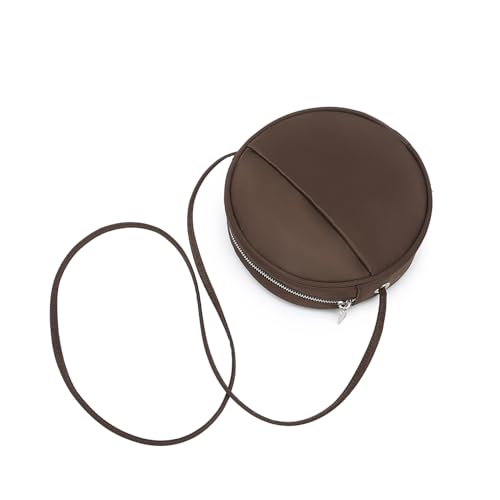 Image of Circle Crossbody Bag for Women NYLON Circle Purse with Zipper Adjustable Knot Shoulder Straps
