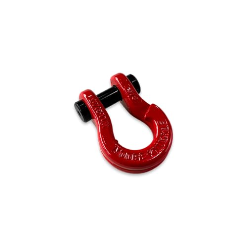 Moose Knuckle Offroad Jowl Split Shackle 5/8 | 7 000lbs Capacity Heavy Duty Forged Chromoly Steel Shackle Fits Mounts with 3/4 Pin Hole and Mount Width of 1.0 inch or less | 35 000lb MBS - Flame Red