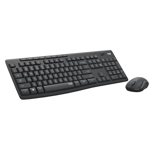 Logitech MK295 Silent ensemble souris et clavier sans fil avec technologie SilentTouch, pavé numérique taille standard, réactivité instantanée sans fil,...