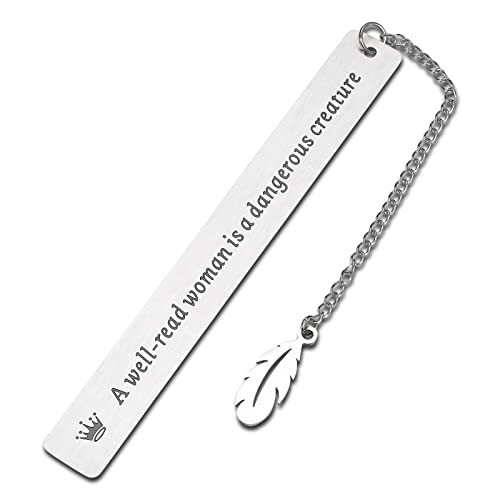 Book Lover Gift for Woman Inspirational Bookmark Graduation Birthday Valentine Gift for Female Friends Nerd Teen Girls Daughter Mom Teacher Christmas Bookmark Gift for Coworker Boss Lady Book Worms