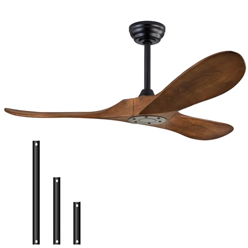 Dearnow 52 Inch Wood Ceiling Fan [No Light With Remote Control] thumb #7