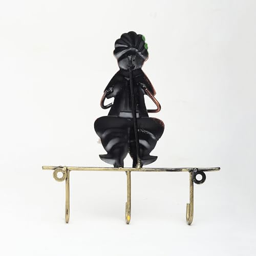 Image of Habere India-All the Cultures Fabricating India Keychain Stand | Keys Organizer | Key Hanger for Wall | Keychain Holder | Modern Key Holder for Wall (Orange - 16x3x17 cm)