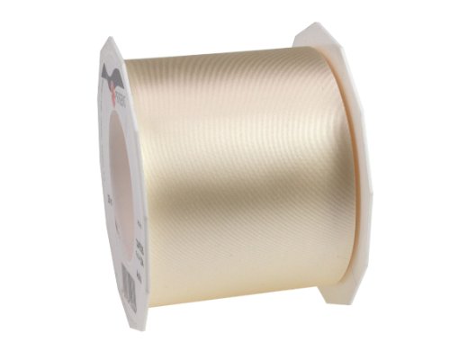 Präsent ADRIA SATIN créme, Geschenkband zum Dekorieren & Basteln, Dekoband für Präsente, zu jedem Anlass 3247525-004 25 m - 72 mm