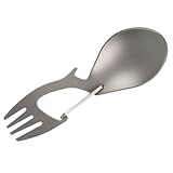 ERINGOGO Multifunktionales Campingbesteck Spork mit Löffel Gabel Flaschenöffner Leichtes Outdoor...