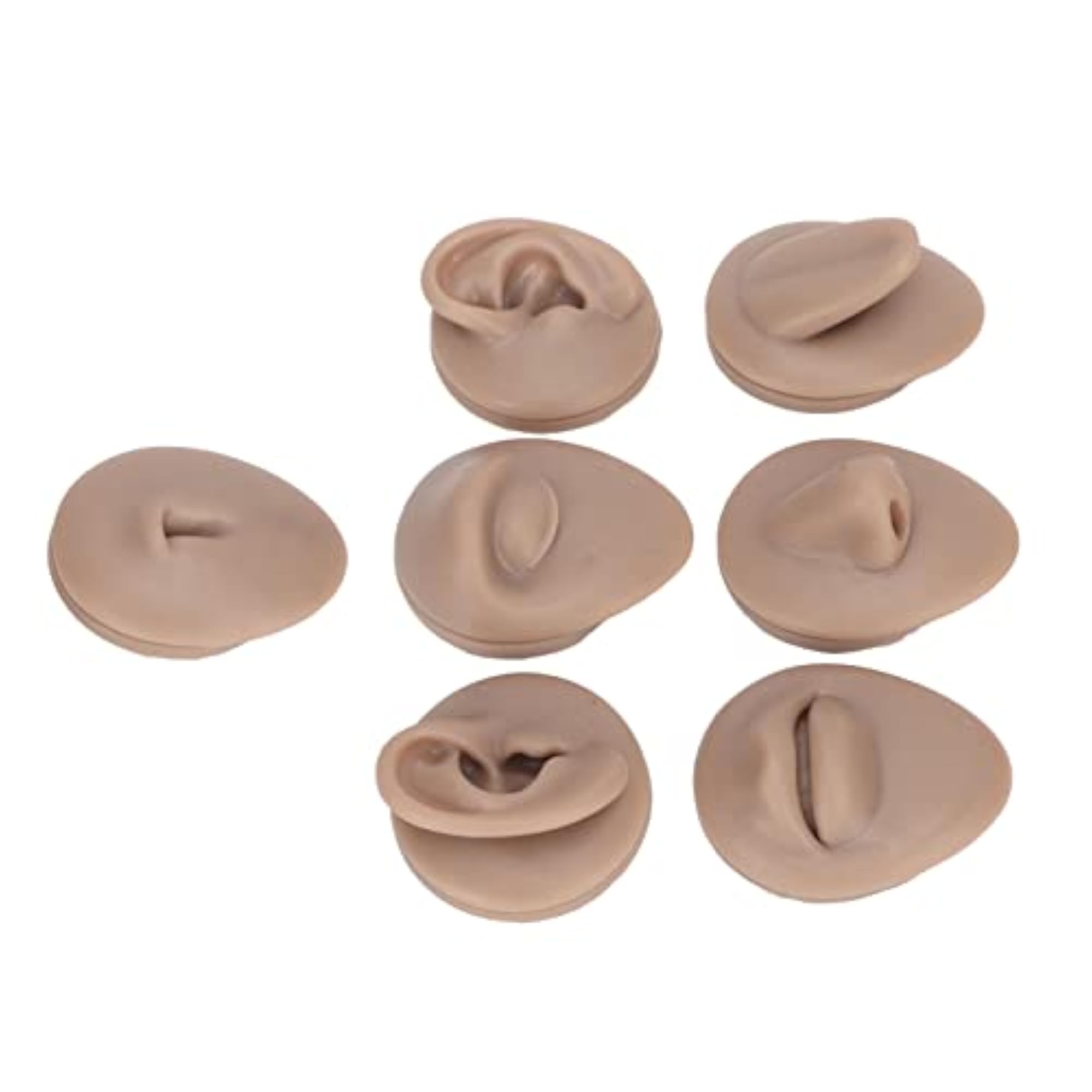Body Piercing Practice Model, Silicone Mouth and Belly Button