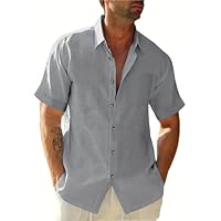 Men's Cotton Short Sleeve Button-Down Collar Shirt only .99: eDeal Info