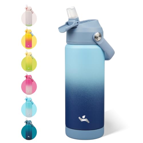 Image of Konokyo 18 oz Insulated Stainless Steel Sports Water Bottle with Straw Lid