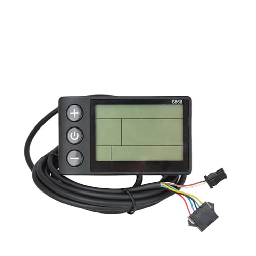 Amebee E-Bike LCD Display Control Panel Meter for Electric Bike Computer Suitable for E-Bike Scooter Modification Upgrade Lithium Battery Ebike Modification LCD-S866 (Type B,7-Core SM Plug)