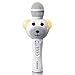 Produktbild Lenco BMC-060 Karaoke Mikrofon für Kinder - Bluetooth V5.0 - Mit Smartphone-Halterung - 5 Watt RMS - LED Lichteffekte - integrierter Akku mit 1200mAh  Android und iOS - Weiß