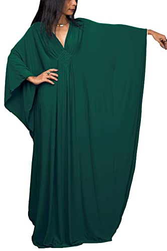 L-Peach Kaftan Kimono Ropa de Dormir Vestido de Playa Cover Ups Sarong para Mujer Cover