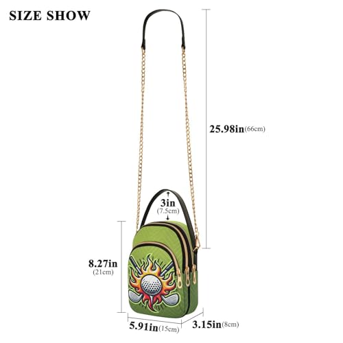 Image of MCHIVER Golf Crossbody Bag for Women Cell Phone Purse Wallet with Removable Chain Shoulder Handbag
