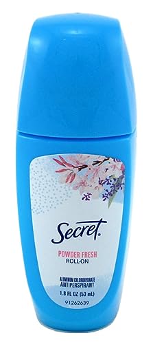 Secret Deodorant Powder Fresh 1.8 Ounce Roll-On (53ml) (Pack of 6)