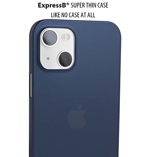 Image of ExpressB Back Cover for iPhone 15 Plus | Minimal Protect | Ultra Thin Anti Scratch Matte Finish Case for iPhone 15 Plus (Blue)
