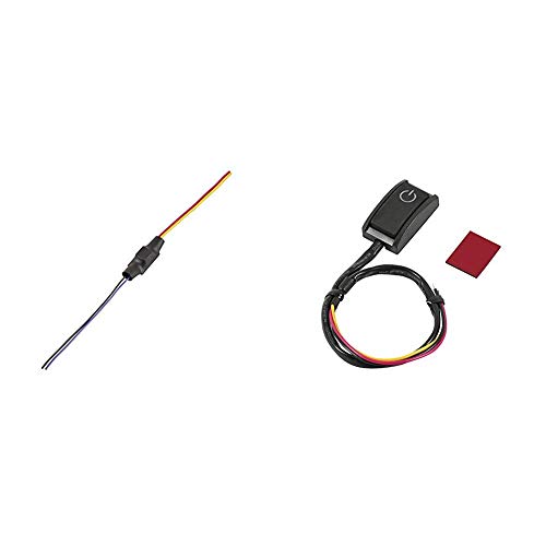 エーモン コンパクトリレー 5極 DC12V車専用 3234 & 貼り付けプッシュスイッチ ON-OFF DC12V・200mA 発光色:ホワイト 3224【セット買い】