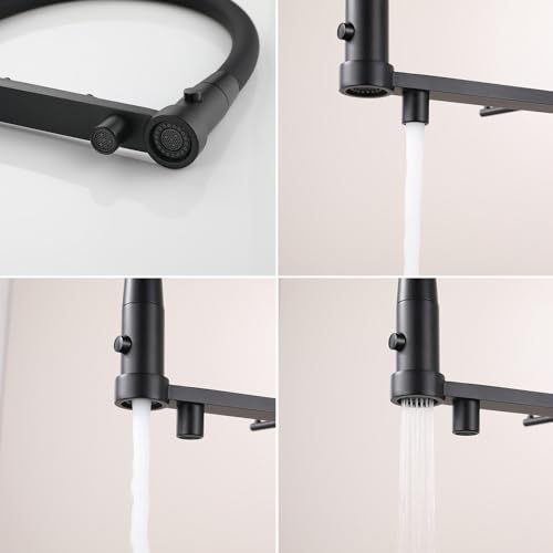 Mitigeur cuisine douche 3 voies avec double sortie d'eau et rotation complète - 6