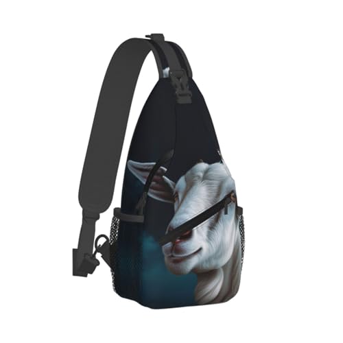 Mochila tipo sling negra para transporte al aire libre miniatura 1