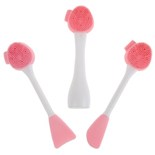 CALLARON Face Cleansing Brush 3pcs Silicone Mask Applicator Exfoliating Scrubber Makeup Tool Facial Brush Set