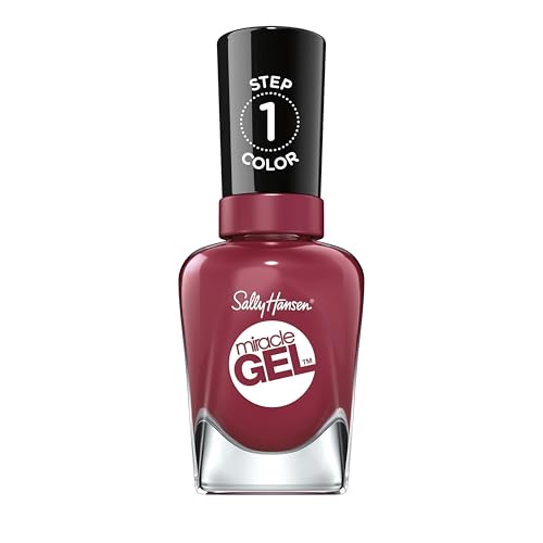 Sally Hansen Miracle Gel Nail Polish, Two-Step System, Beet, Pray, Love, Berry Red - image 1