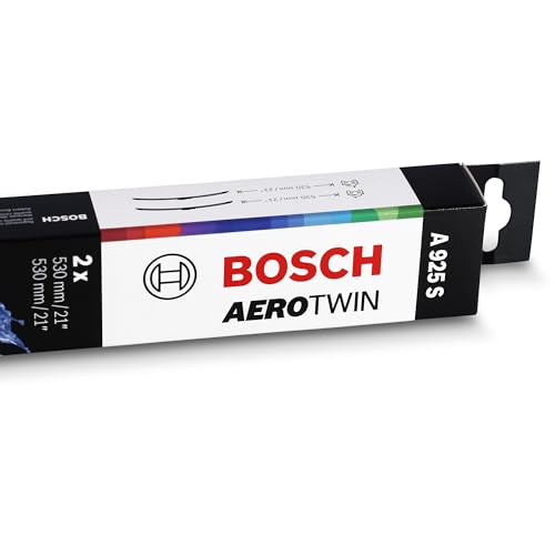 Image of BOSCH 3397118925 AeroTwin Wiper Blades - Set of 2 (21 inch& 21 inch) Side Lock 22mm | Driver and Passenger Side Original Equipment Replacement Blades