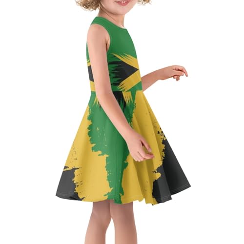 Cozeyat Girls Sleeveless Swing Dress,Summer A Line Tank Midi Party Sun Dress for 3-16 Years3