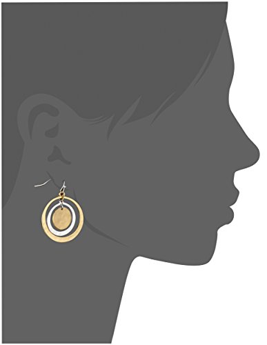 Robert Lee Morris Hammered Circle Orbital Two-Tone Drop Earrings2