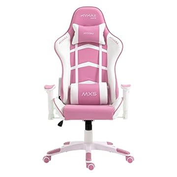Cadeira Gamer MX5 Giratória Rosa/Branco