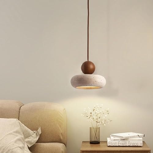 Lámpara de madera colgante pequeña para iluminar zonas oscuras de la mesa 6