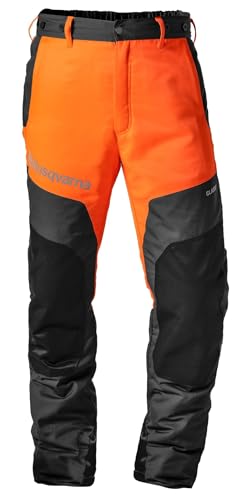 Husqvarna Schnittschutz‑Bundhose Classic A Gr. 58 Kurz (Länge -5 cm) – Klasse 1 (20 m/s), robust & komfortabel, atmungsaktiv, verstärkte Bereiche, ideal für Forst‑ und Gartenarbeit.