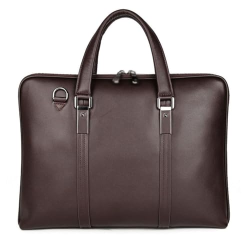 Genuine Leather Men's Briefcase, Business Bag, Cowhide Document Bag, Handbag, Large Capacity Crossbody Bag