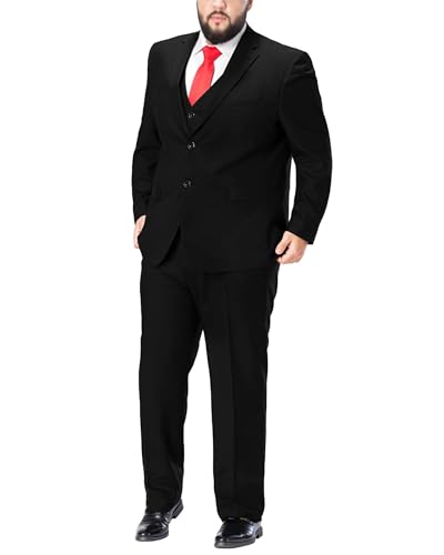 GATMSTZ Men's Big & Tall Suit Classic Fit 3-Piece Set