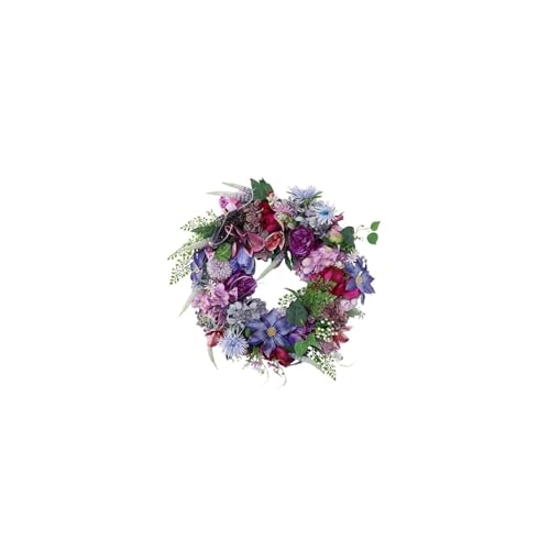 Couronne de Noël extérieure pour porte de maison, lot de 2 décorations suspendues