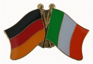 Deutschland-Österreich Freundschaftspin Mit Adler – Kleiner Emaille-Anstecker Mit Butterfly-Verschluss, Ca. 25 X 15 Mm