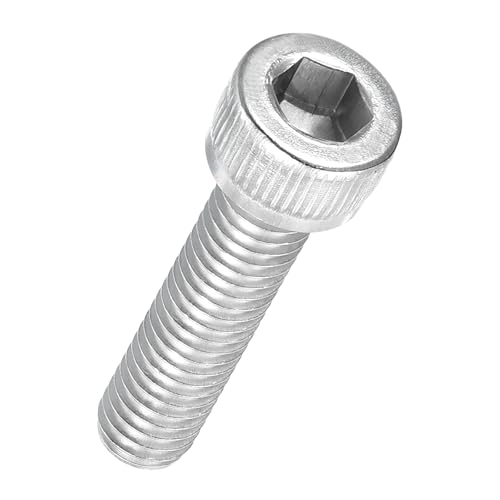 Kozelo 25pcs Socket Head Cap Screws - [M6-1 x 25mm] 304 Stainless Steel Allen Socket Drive for Electrical Motor 3D Printing Fan Engine Replacement Use, Silver
