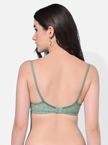 Image of FIMS - Fashion is my style Women Cotton Blend Padded Non-Wired Everyday Bra Pack of 1 Cup- B Multicolor