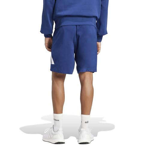 Adidas Men's Essentials Big Logo Single Jersey 7-Inch Sportswear Shorts, Dark Blue/White, Medium - Image 4
