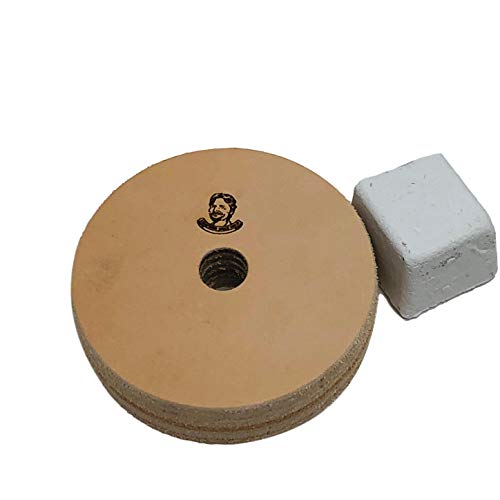 7,6 cm (1,27 cm breit) Leder-Schleifscheibe - passend für 1,27 cm Dorn - Polierpaste inkl Cover