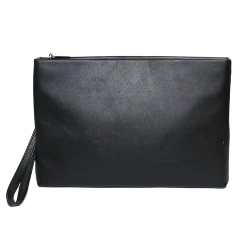 [SCIENCER] クラッチバッグ メンズ セカンドバッグ 手持ちバッグ 結婚式 冠婚葬祭 ブラック フォーマル PUレザー (ブラックPU)のサムネイル