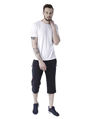 Image of berge' Men's Knit Hoisery Three Fourth Shorts Pants with Secure Zipper Pockets
