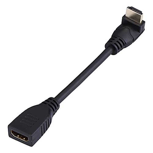 LARRITS 15cm HDMI 2.0 A Stecker auf HDMI A Buchse Adapter Kabel Unterstützung 4K * 2K 60HZ Für an der Wand befestigte TV-Box DVD-Player Cover