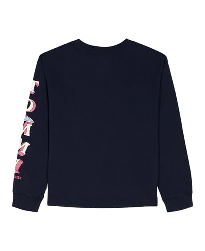 Image of Tommy Hilfiger Girls Long Sleeve Logo Graphic Crew Neck T-Shirt