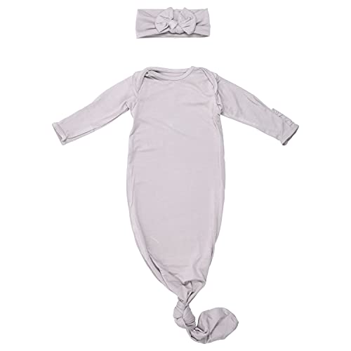 Image of Three Little Tots Newborn Baby Knotted Tie Gown - Infant