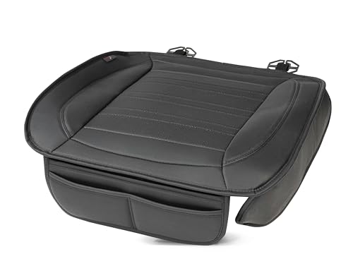 Walser Sitzauflage Auto Fernando, Qualitätssieger Sehr Gut*, Autositzauflage Vordersitze, Auto Sitzauflagen 1 Stück, Autositzschoner Vordersitz Kunst Leder, Autositzkissen Fahrersitz schwarz