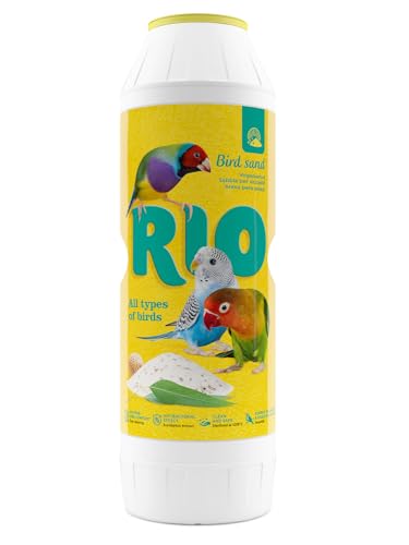 RIO Arena para Pájaros | 2 kg | Arena para jaulas de pájaros con extracto de eucalipto | Puede Promover la Limpieza y neutralizar olores | con Calcio de Conchas Marinas